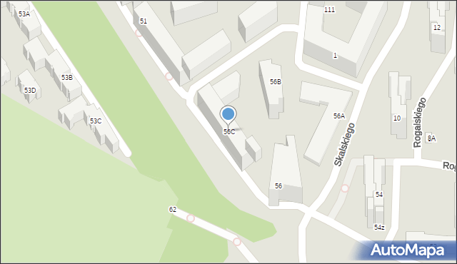 Warszawa, Bora-Komorowskiego Tadeusza, gen., 56C, mapa Warszawy