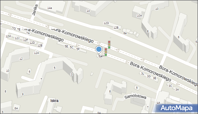 Warszawa, Bora-Komorowskiego Tadeusza, gen., 5B, mapa Warszawy