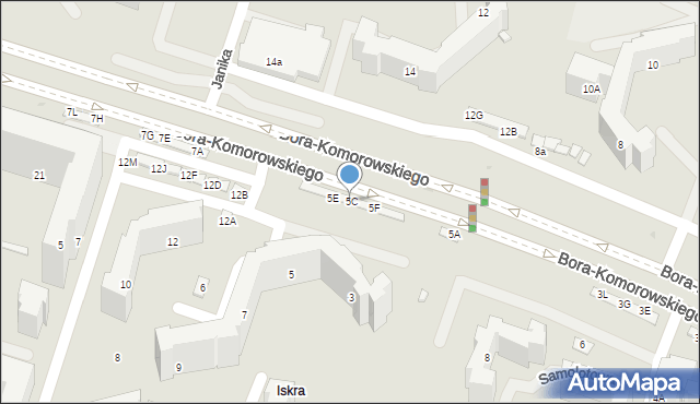 Warszawa, Bora-Komorowskiego Tadeusza, gen., 5C, mapa Warszawy