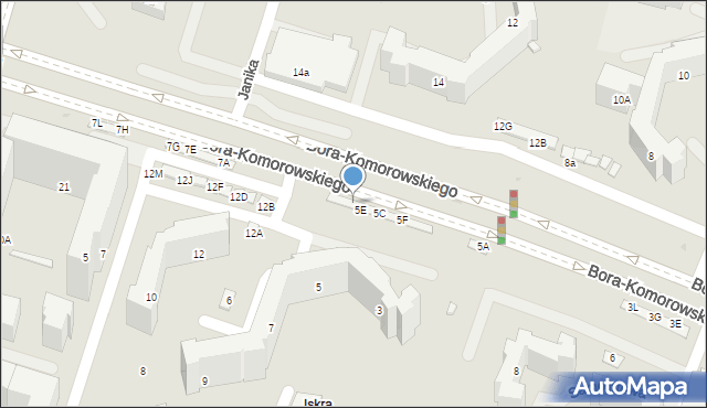 Warszawa, Bora-Komorowskiego Tadeusza, gen., 5M, mapa Warszawy