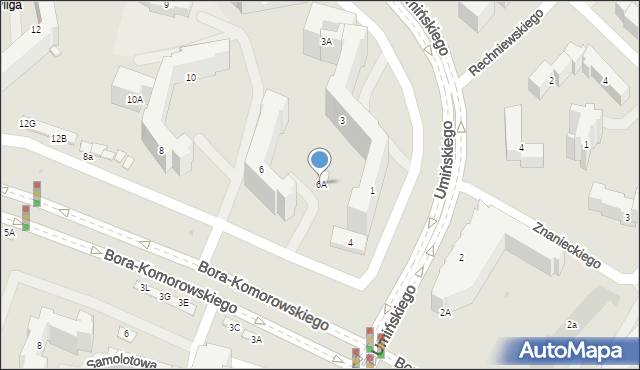 Warszawa, Bora-Komorowskiego Tadeusza, gen., 6A, mapa Warszawy