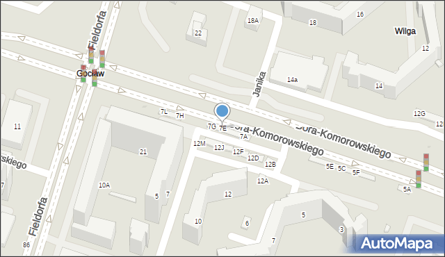 Warszawa, Bora-Komorowskiego Tadeusza, gen., 7E, mapa Warszawy