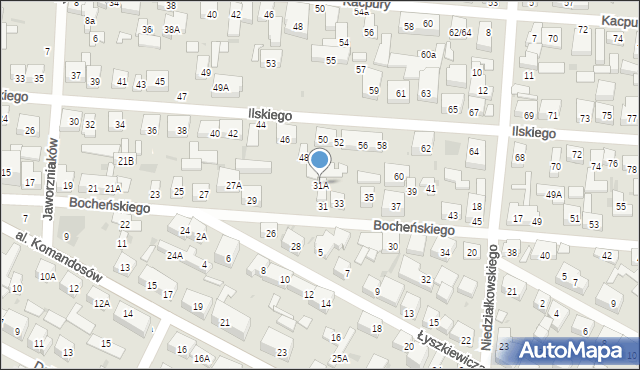 Warszawa, Bocheńskiego-Dubańca Eugeniusza, 31A, mapa Warszawy