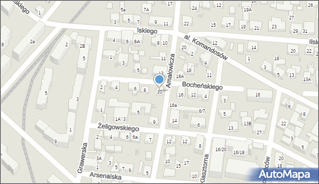Warszawa, Bocheńskiego Eugeniusza, 10, mapa Warszawy
