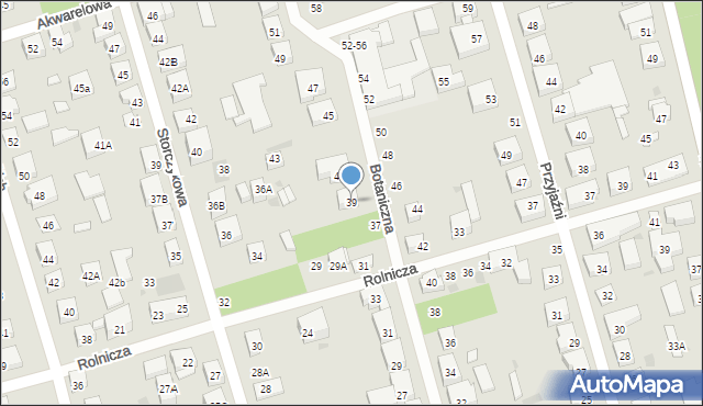 Warszawa, Botaniczna, 39, mapa Warszawy