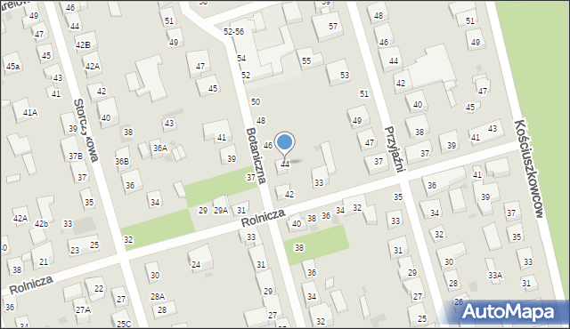 Warszawa, Botaniczna, 44, mapa Warszawy