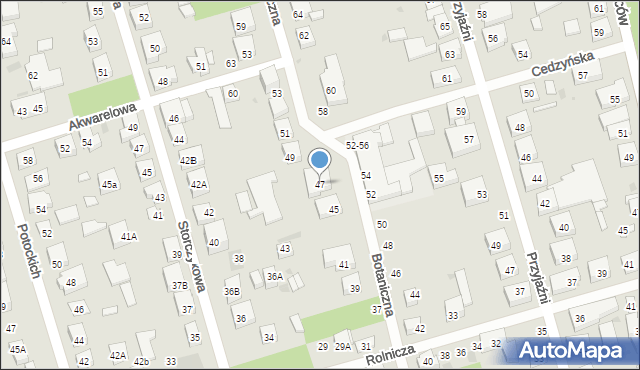 Warszawa, Botaniczna, 47, mapa Warszawy
