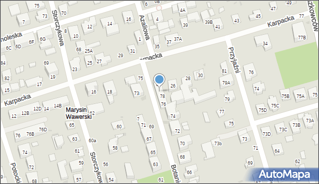 Warszawa, Botaniczna, 80, mapa Warszawy