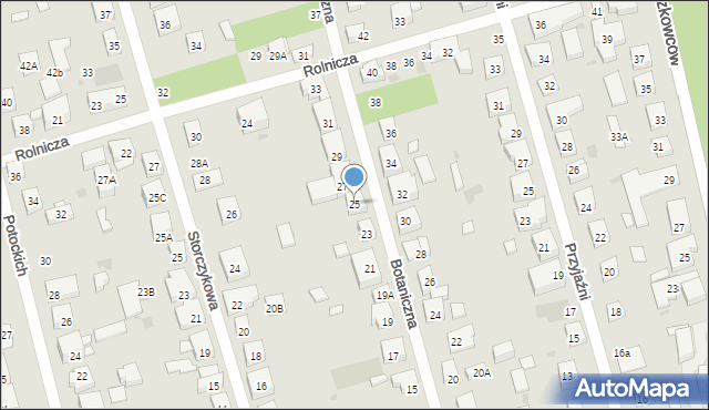 Warszawa, Botaniczna, 25, mapa Warszawy