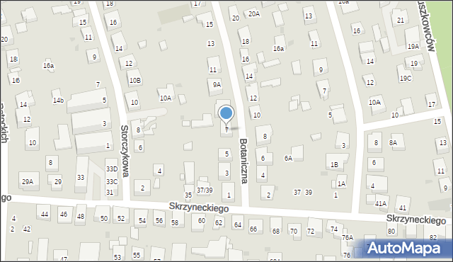 Warszawa, Botaniczna, 7, mapa Warszawy