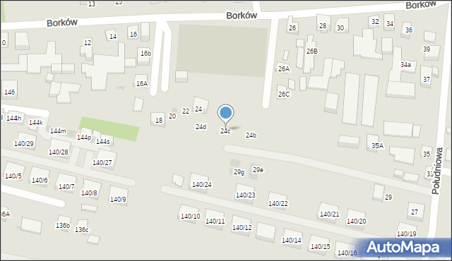 Warszawa, Borków, 24c, mapa Warszawy
