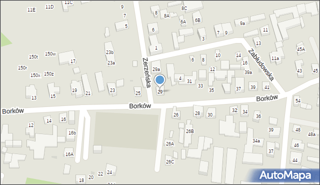 Warszawa, Borków, 29, mapa Warszawy