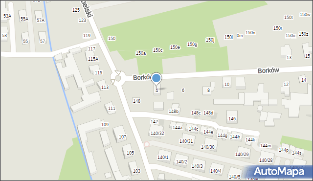 Warszawa, Borków, 4, mapa Warszawy