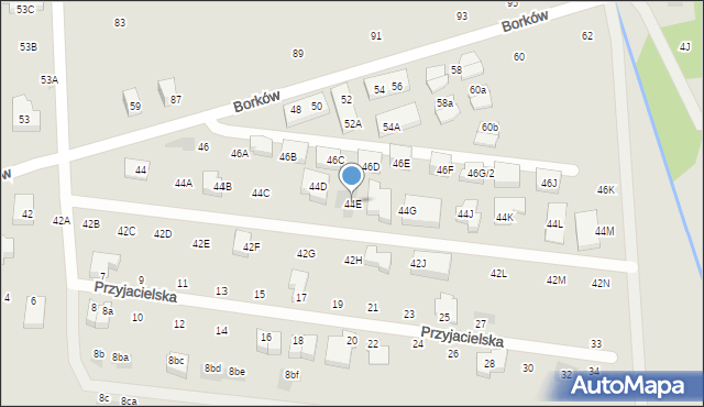Warszawa, Borków, 44E, mapa Warszawy