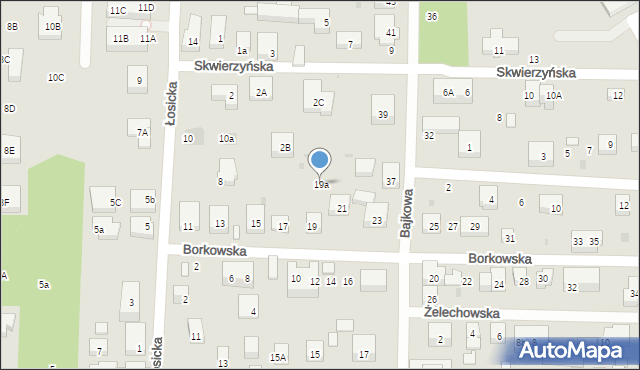 Warszawa, Borkowska, 19a, mapa Warszawy