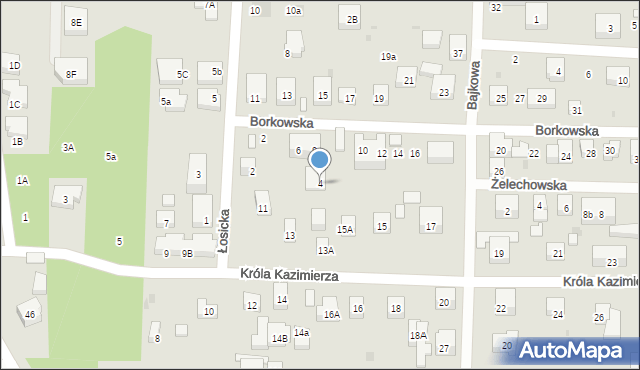 Warszawa, Borkowska, 4, mapa Warszawy