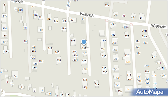 Warszawa, Borowiecka, 29E, mapa Warszawy