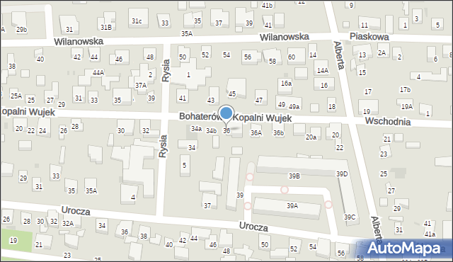 Warszawa, Bohaterów z Kopalni Wujek, 36, mapa Warszawy