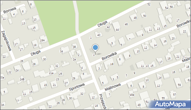Warszawa, Borowika, 1a, mapa Warszawy