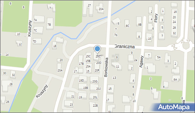 Warszawa, Borkowska, 20C, mapa Warszawy