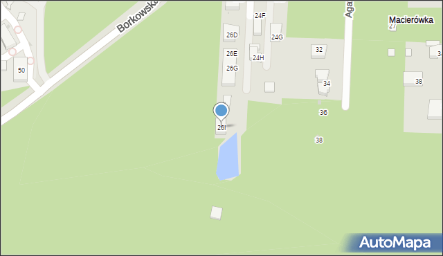 Warszawa, Borkowska, 26I, mapa Warszawy