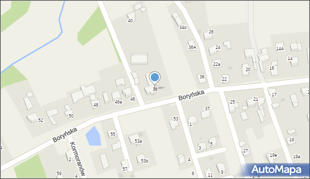 Warszowice, Boryńska, 38, mapa Warszowice