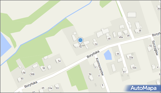 Warszowice, Boryńska, 52, mapa Warszowice