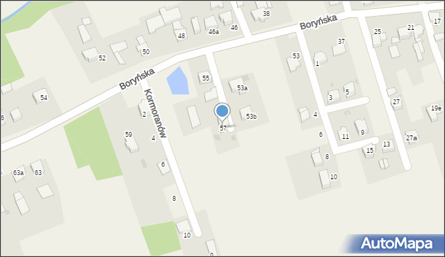 Warszowice, Boryńska, 57, mapa Warszowice