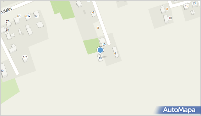 Warszowice, Boryńska, 61, mapa Warszowice