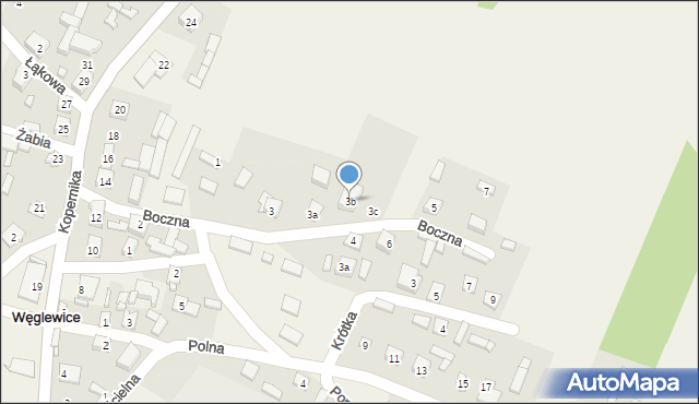 Węglewice, Boczna, 3b, mapa Węglewice