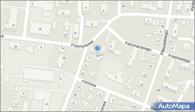 Węgrów, Bohaterów Warszawy, 1A, mapa Węgrów