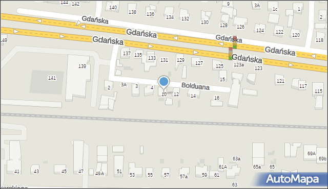 Wejherowo, Bolduana Teodora, 10, mapa Wejherowo