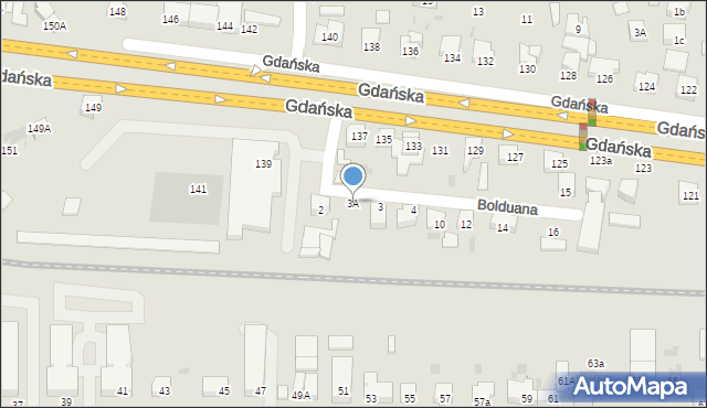 Wejherowo, Bolduana Teodora, 3A, mapa Wejherowo