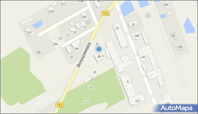 Wiązowna, Boryszewska, 18, mapa Wiązowna