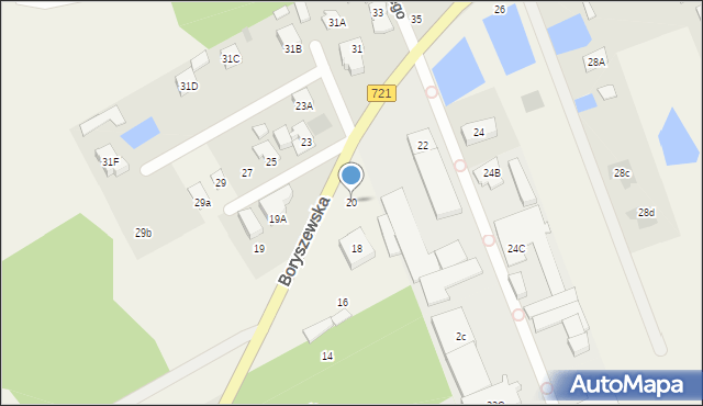Wiązowna, Boryszewska, 20, mapa Wiązowna