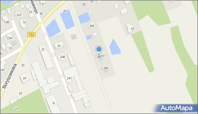 Wiązowna, Boryszewska, 28c, mapa Wiązowna
