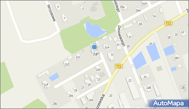 Wiązowna, Boryszewska, 31B, mapa Wiązowna