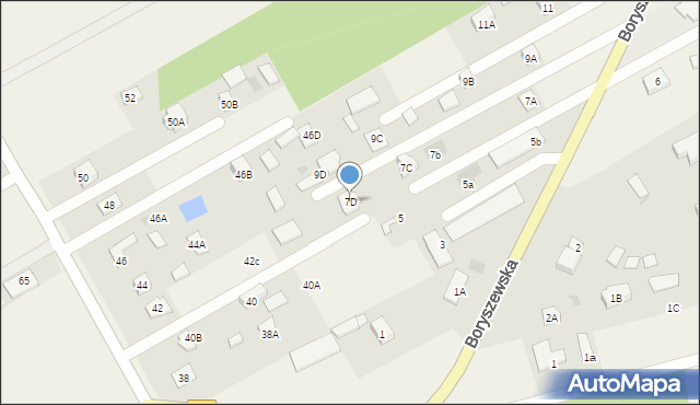 Wiązowna, Boryszewska, 7D, mapa Wiązowna