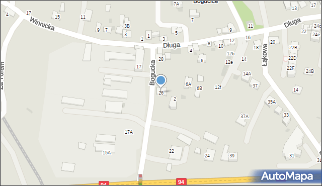 Wieliczka, Bogucka, 26, mapa Wieliczka