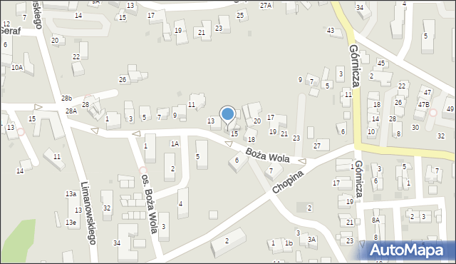 Wieliczka, Boża Wola, 15A, mapa Wieliczka