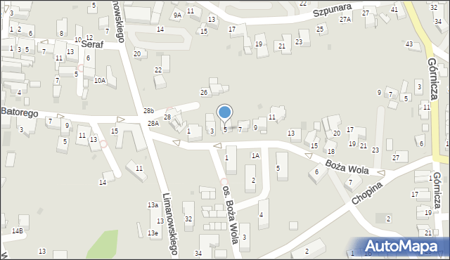 Wieliczka, Boża Wola, 5, mapa Wieliczka