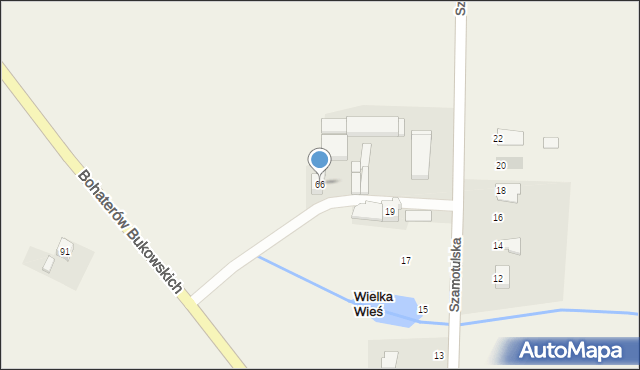 Wielka Wieś, Bohaterów Bukowskich, 66, mapa Wielka Wieś