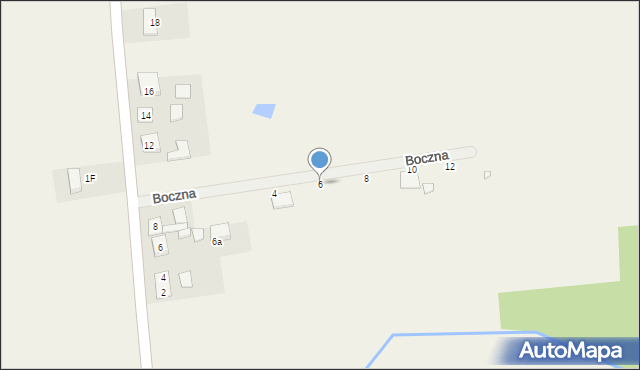 Wierzbno, Boczna, 6, mapa Wierzbno