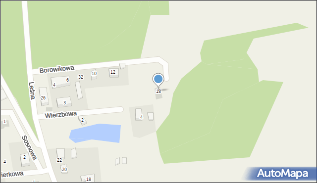 Wierzchucino, Borowikowa, 18, mapa Wierzchucino