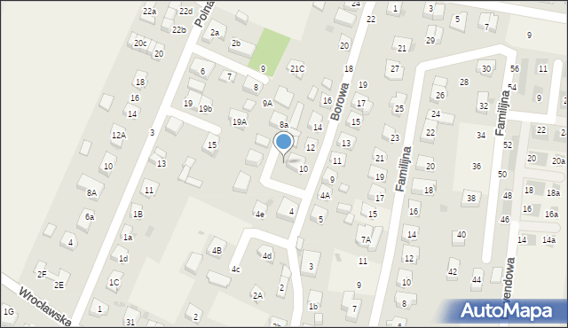 Wilczyce, Borowa, 10a, mapa Wilczyce