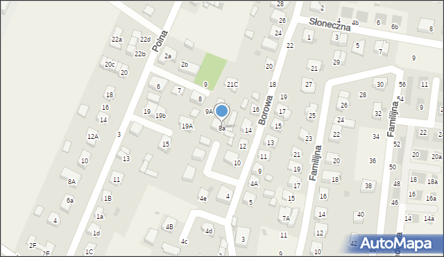 Wilczyce, Borowa, 8a, mapa Wilczyce