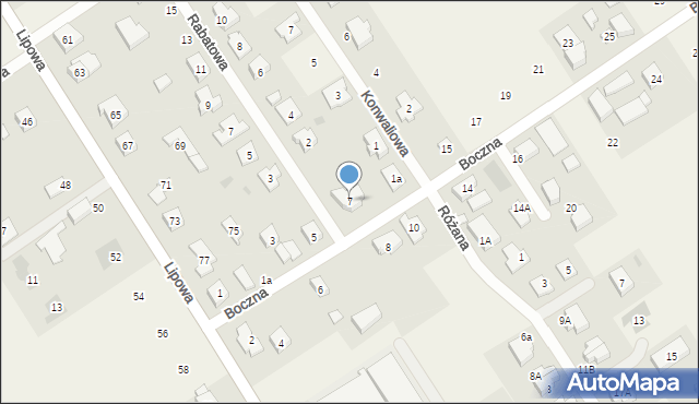 Wilkowice, Boczna, 7, mapa Wilkowice