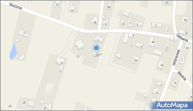 Wilkszyn, Boczna, 11a, mapa Wilkszyn