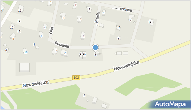 Wisełka, Bociania, 6, mapa Wisełka