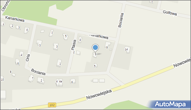 Wisełka, Bociania, 7, mapa Wisełka